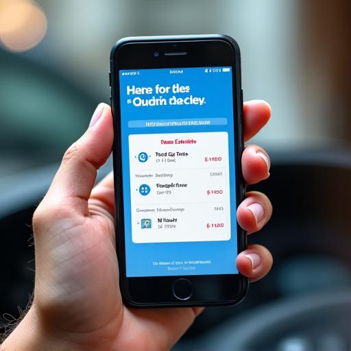 A smartphone showing a fare estimate with no hidden fees.